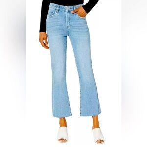 Blanknyc Jeans THE VARICK kick Flare size 26 NWT LIGHT WASH, HIGH RISE, RAW HEM